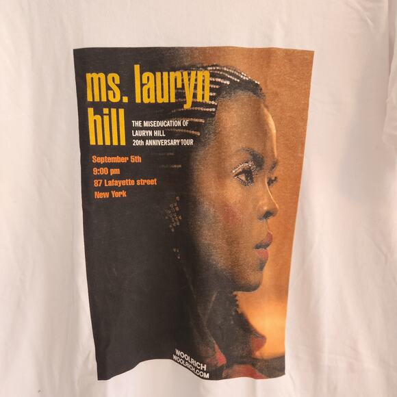 Ms Lauryn Hill Men's Size‎ Small Concert Tee White New - Picture 2 of 4